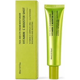 Vitamina C con Glutatión y Vitamina E, Sérum Facial Brillo y Antiarrugas,Tratamiento Unifica el Tono, Suaviza la Piel, Vitamin C Booster Shot (1PC)