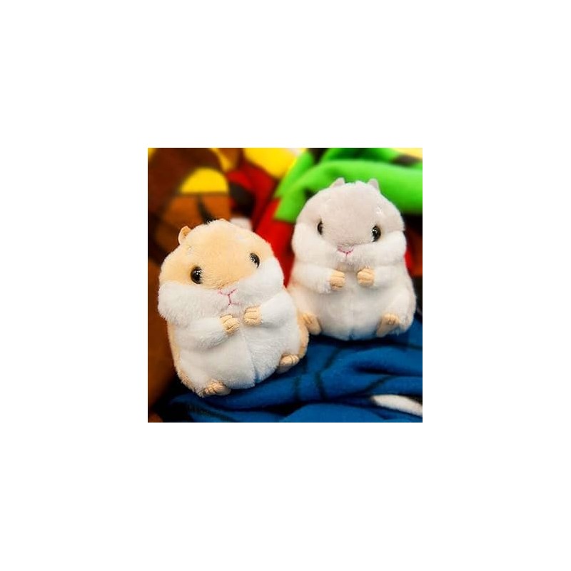 Hamster Keychains, Mini Plush Animal Charms Keyrings, Stuffed Backpack Handbag