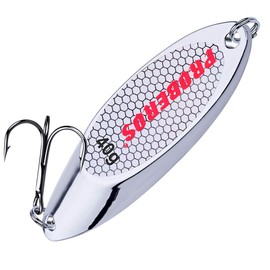proberos metal Cuchara Lure Bass Cebos Tackle 10 diferentes pesos Cuchara de metal Pesca Señuelos para Pesca anzuelo 10pcs, Plateado
