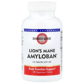 Mushroom Wisdom Lion's Mane Amyloban 180 Tablets