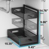 Petiza Under Sink Organizer Pull Out Cabinet Organizer Adjustable Height