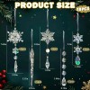 OuMuaMua Christmas Tree Decorations Crystal Ornaments - 18pcs 18pcs, Iridescent