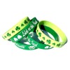 St Patricks Day Rubber Bracelets Green Lucky Four-Leaf Clover Silicone