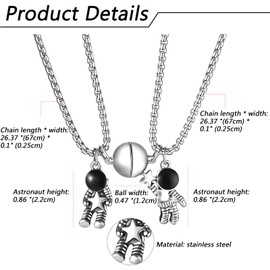Cupimatch Couple Necklace Puzzle Cat I Love U Pendant Couple Necklace Friendship Chain for Him and Him 2 Lovers Couples Jewellery Stainless Steel Chain Men Women Gift for Partner Couples, Stainless
