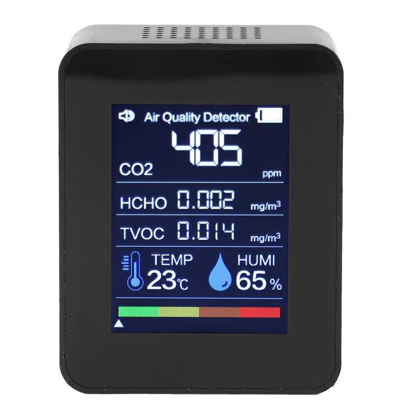 5 in 1 Air Quality Detector Portable Indoor Tester CO2