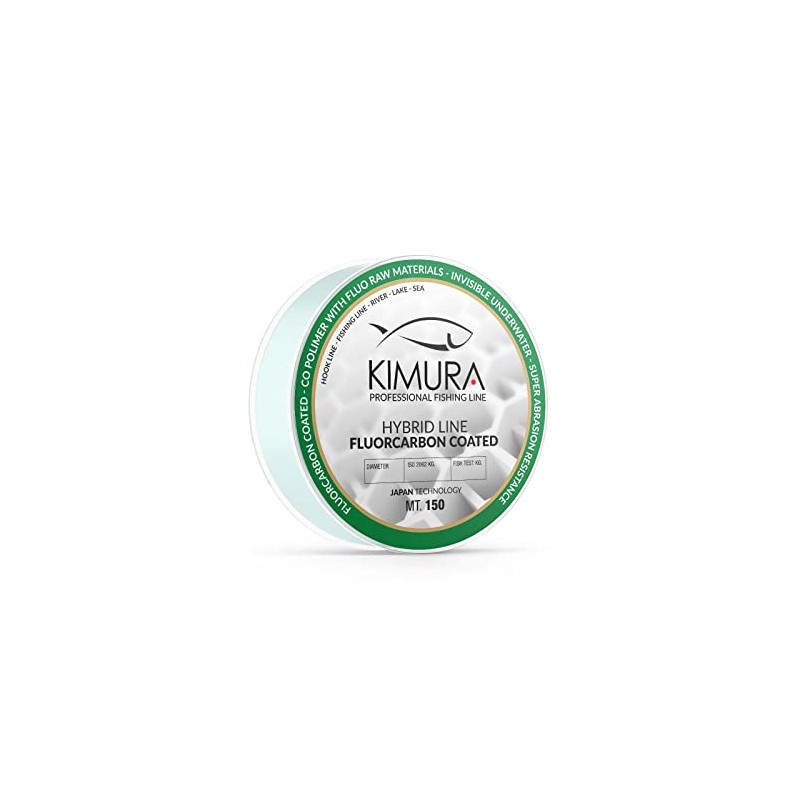KIMURA Hybrid Line FLUOROCARBON Coated, Unisex Adult Fishing Single Strand,