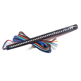 liteball liteball 36LED Motorcycle Tail Strip Light,Waterproof Red&Amber Rear License Plate Light,Turn Signal Brake Running Indicator Tailgate Light Bar