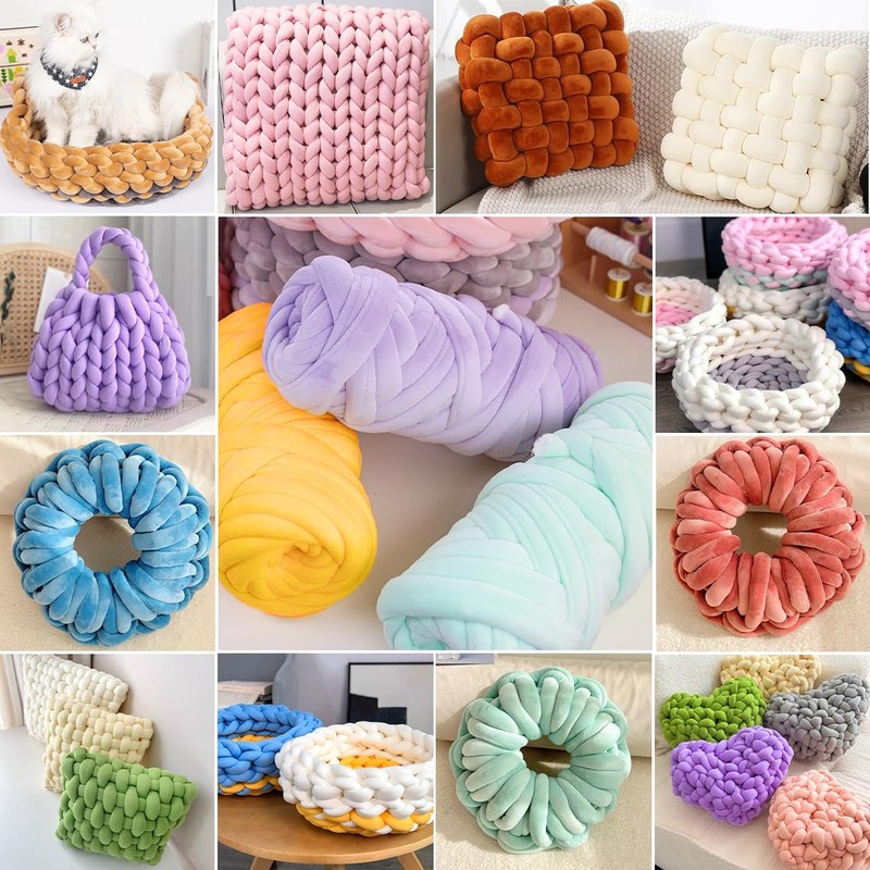 Thick Wool Yarn 500 g, Chunky XXL Wool for Hand