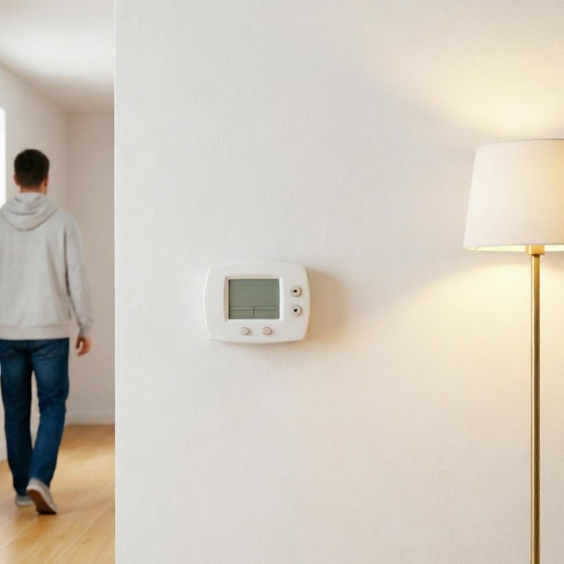 TH5110 Non-Programmable Thermostat for Home Heating and Cooling, White with