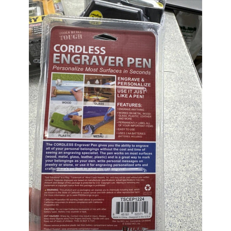 Tool Solution Cordless Engraver Pen For Glass Wood Plastic Metal
