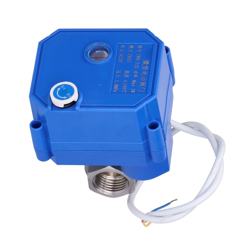 Motorized Ball Valve Stainless Steel Straight Through Mini Hydraulic Fitting