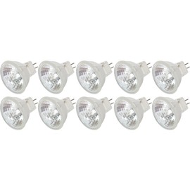 Simba Lighting MR11 Halogen 20W 12V FTD Spotlight Light Bulbs (10 Pack) 2-Pin 220lm for Landscape, Accent, Track Lights, and Fiber Optics, GU4 Bi-Pin Base, Glass Cover, Warm White 2700K Dimmable