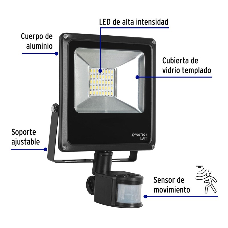 Volteck REF-901L, Reflector LED 20 W alta intensidad con sensor