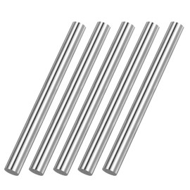 QUARKZMAN Pack of 5 304 Stainless Steel Round Rod 1/2 Inch Diameter 6 Inch Length Solid Rod Shaft Lathe Rods Material for DIY Model Industrial Metal Processing Manufacturing