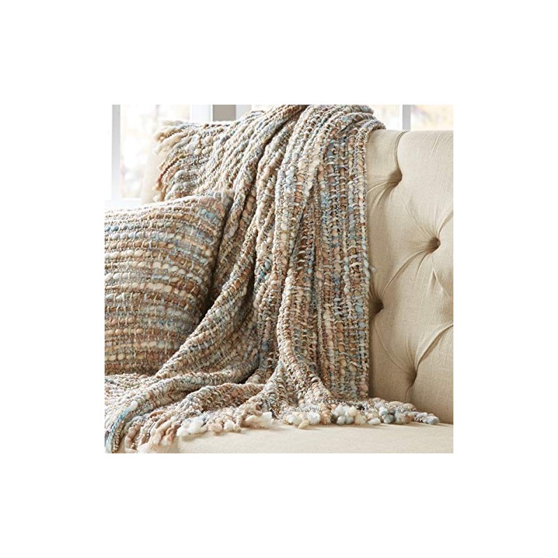 Park Designs Split P Mist Chunky Throw 60'' L