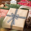 Mupera Black & White Striped Wired Ribbon - 1" x