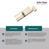 KOTARBAU 5907465919593 Lock Cylinder, Nickel, A 40 / B 40