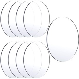 8 Pieces Clear Acrylic Panels Round Acrylic Discs 1/12 Inch Thick Acrylic Plate Transparent Acrylic Board for DIY Craft Project Sign Picture Frame Display (6 Inches)