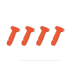 Car Escape Window Hammer & Seat Belt Cutter Tool (Orange Premium, 4)