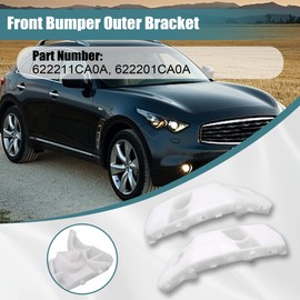 GXARTS 1 Pair Front Left and Right Side Bumper Outer Bracket 622211CA0A 622201CA0A Compatible With Infiniti FX35 FX37 FX50 QX70 2009 2010 2011 2012 2013 2014 2015 2016 2017