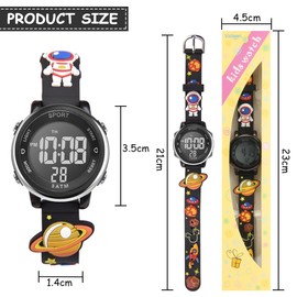 Vicloon Kids Watch, Toddler Digital Watch with LED Electrical Watches 7 Color Lights, Stopwatch, Alarm, Unicorn Toys Gift for 6-12 Year Girls Children
