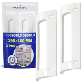 Pack of 2 Freezer and Fridge Handles Mounting Holes 160 mm Size 196 x 72 mm with Original Code 00093613 093613 for Bosch for Siemens - Warranty 10 Year MONTERAL
