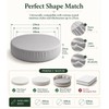 FANSU Round Fitted Sheets 220 x 220, 100% Cotton Flat