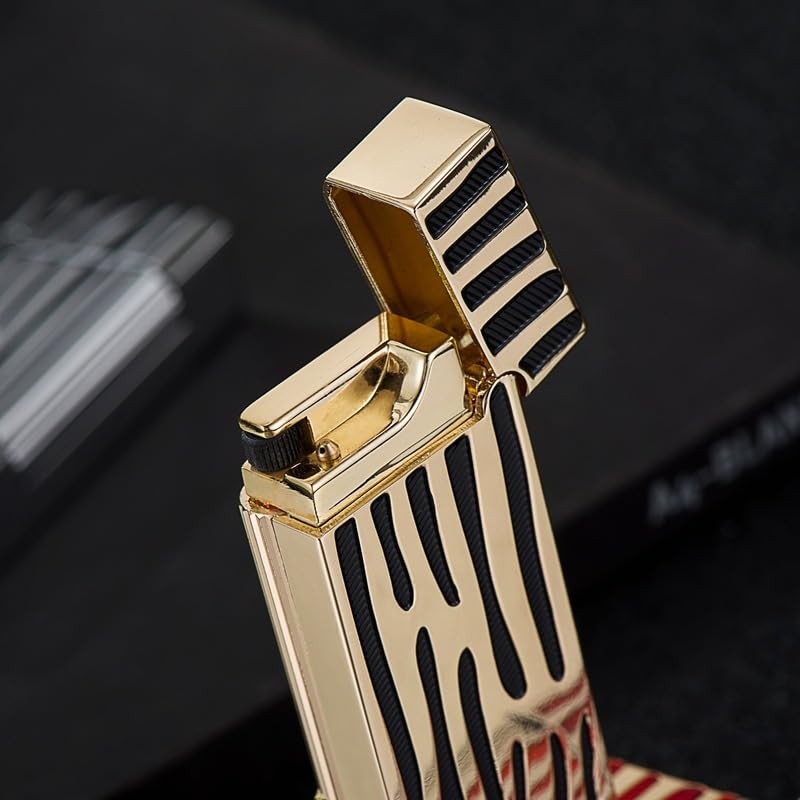 Classic Narrow Butane Lighter Metal Side Slide Lgnition Refillable Soft