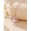 JIYVY32 Rose Gold Heart Necklace for Women Rose Heart Pendant