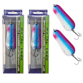 SEABUZZ Indicator Set 23 g/6.5 cm - Pike & Perch & Zander Fishing Lure - Metal Spoon Hard Bait with Treble Hook - Spinner Fishing Sport Set - Fishing Spoon - Pike Bait - Bass Bait - Bait Set (BRB)