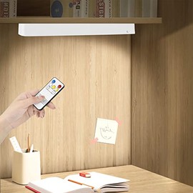 HuLuHouse Luz de Armario LED,Luz LED Magnéticas Táctil Recargables Por USB de 3 Colores para Luces de Dormitorio de Estudiantes, Oficina en Casa,Iluminación de Banco de Trabajo (Blanco)