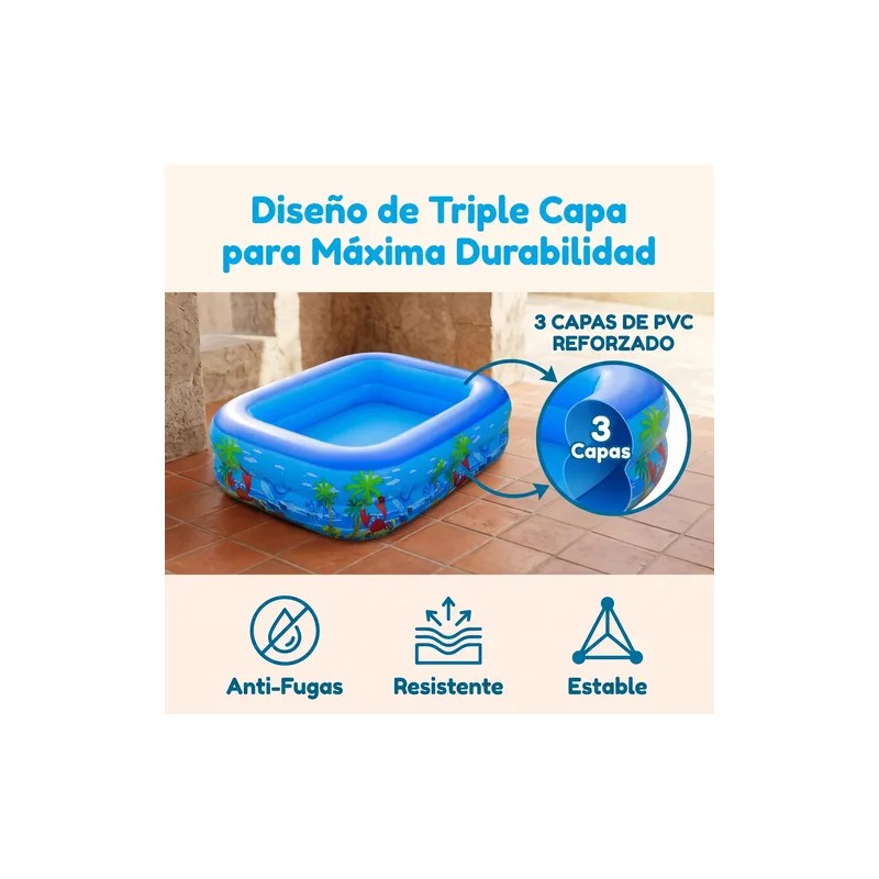 115x82x33cm Cartoon Alberca Piscinas Inflable Rectangular
