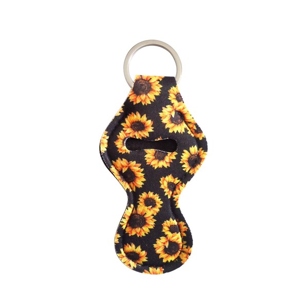 ROSTIVO Chapstick Holder Keychains for Women Lipstick Holder Keychains Sunflower