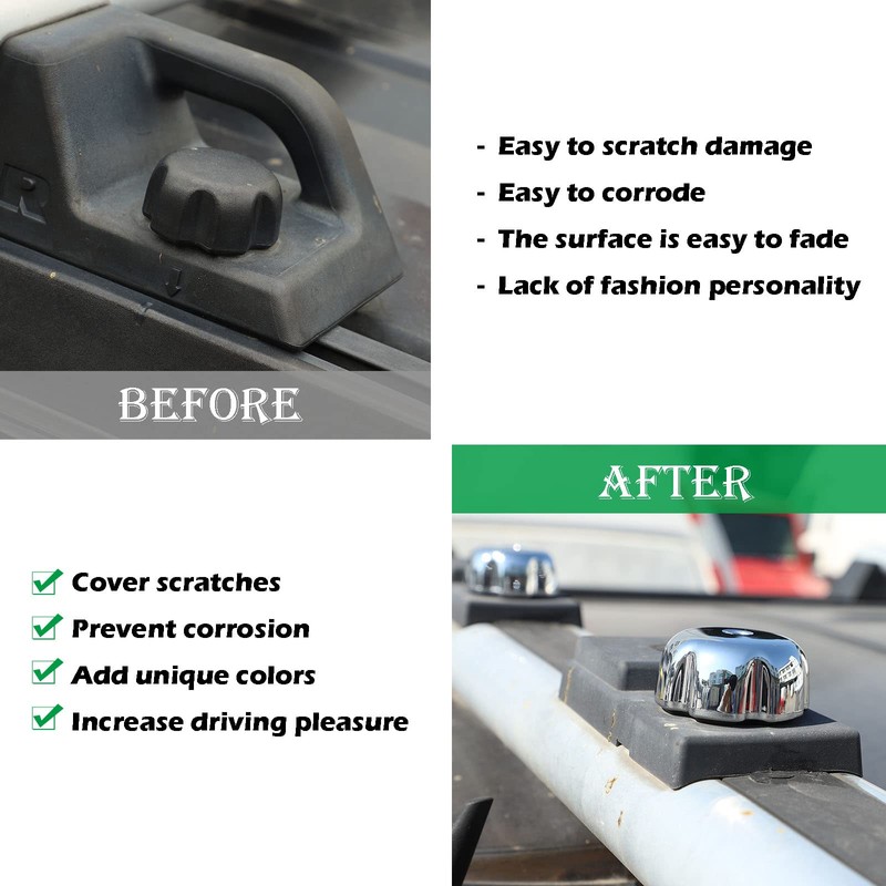 PIUGILH Roof Rack Knob End Cap Compatible with Hummer H2