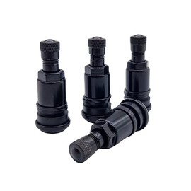Pack of 4) Steel Valve Valves Tyre Valves Metal Vent Black