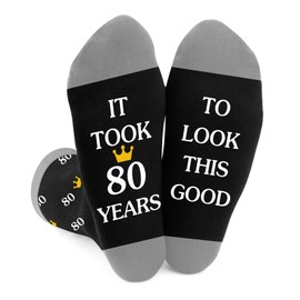 80th Birthday Gifts for Men,Funny Mens Birthday Gifts for Dad Boyfriend Husband Brother Grandad Men Adults Father Male Present Ideas from Daughter Son Girlfriend Wife Friends Sister,Funny Socks