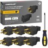 CUBEFELLER® Extension Cord Ends Male Kit, Replacement Plug, 15Amp, 125Volt,