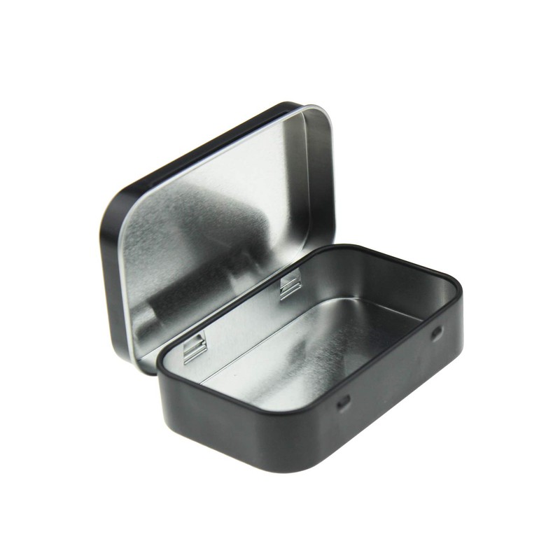 Goodma 20 Pieces Rectangular Metal Empty Hinged Tins Containers Basic