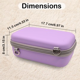 PLEAVEE Instant Print Film Camera Case for Kid Cameras & Digital Video Camera, Hard Storage Holder Organizer Bag Compatible with ESOXOFFORE/Dylanto/Anchioo/MINIBEAR and More (Purple)