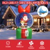 8Ft Christmas Inflatable Santa Snow Globe Decoration Santa Puppy in