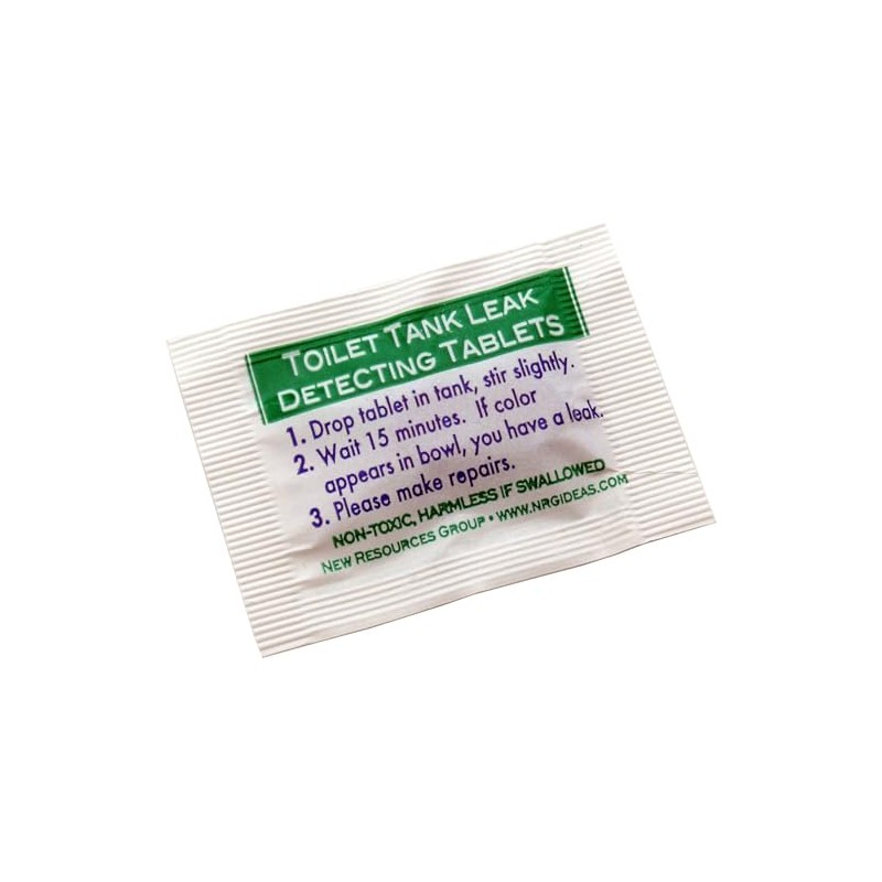 Inodoro con detector de fugas Tablets con tarjeta. Tinte pastillas