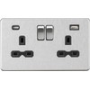 13A 2G SP Switched Socket with Dual USB A+C (5V