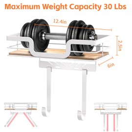 Paroto Ironing Board Holder Wall Mount, Laundry Room Organization Storage, White, T&V Shaped Space Saving Ironing Board Hanger for Laundry Room Decor and Accessories