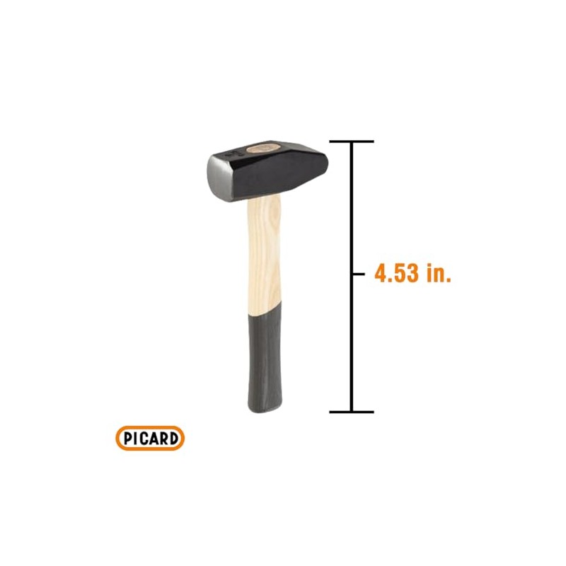 Picard Blacksmith Hammer, Alloyed Special Steel Head, Durable Ash Wood