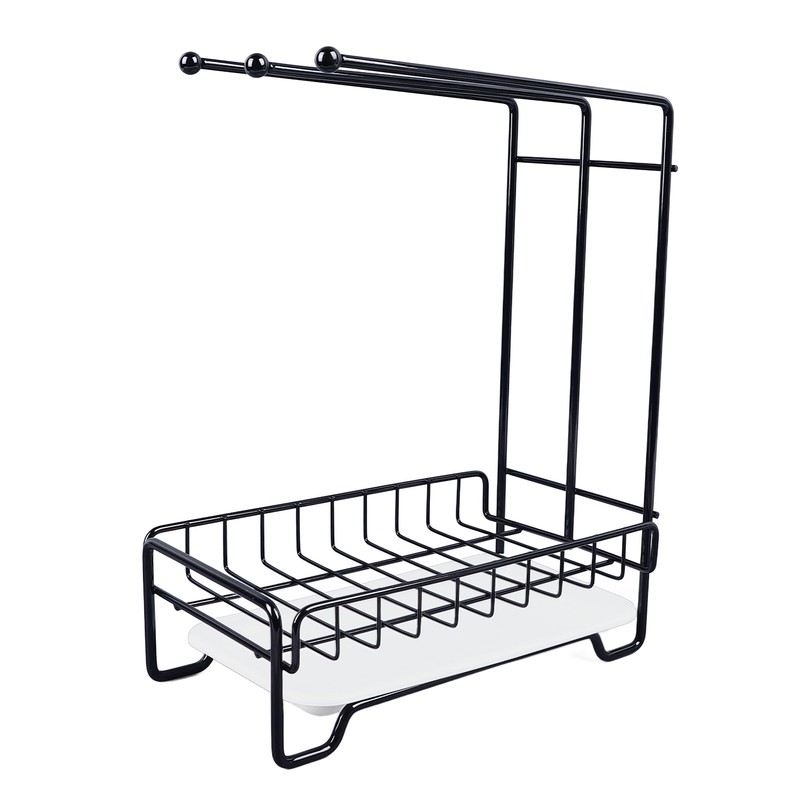 Dishcloth Drying Rack Sponge Holder Iron Draining Anti Slip Stable