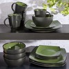 Gibson Elite Soho Lounge 16 Piece Dinnerware Set, Green