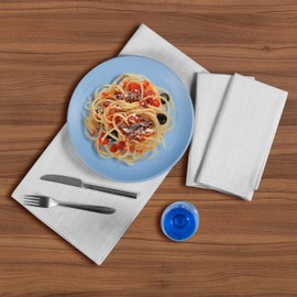 Cottoniva Fabric Napkins - Set of 6 Napkins, 100% Cotton, 46 x 46 cm, Soft, Durable and Reusable - Perfect for Dinners, Weddings, Parties and Everyday Napkins, Light Grey