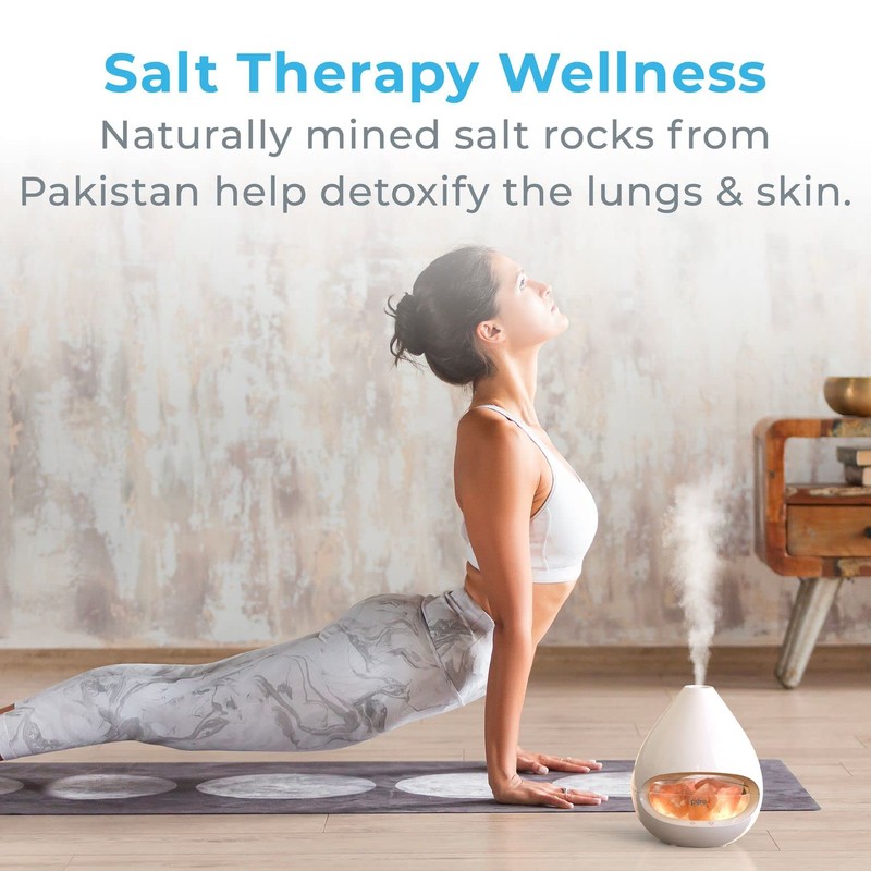 Pure Enrichment PureGlow Crystal - 2-in-1 Himalayan Salt Lamp &