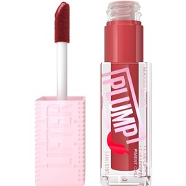 MAYBELLINE Lifter Gloss Lifter Plump, Plumping Lip Gloss with Chili Pepper and 5% Maxi-Lip, Hot Chili, Terracotta Red Cream, 1 Count