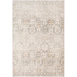 Mark&Day Area Rugs, 4x6 Geelbroek Traditional Tan/Ivory Area Rug, Beige Grey Black Carpet for Living Room, Bedroom or Kitchen (4'3" x 5'7")